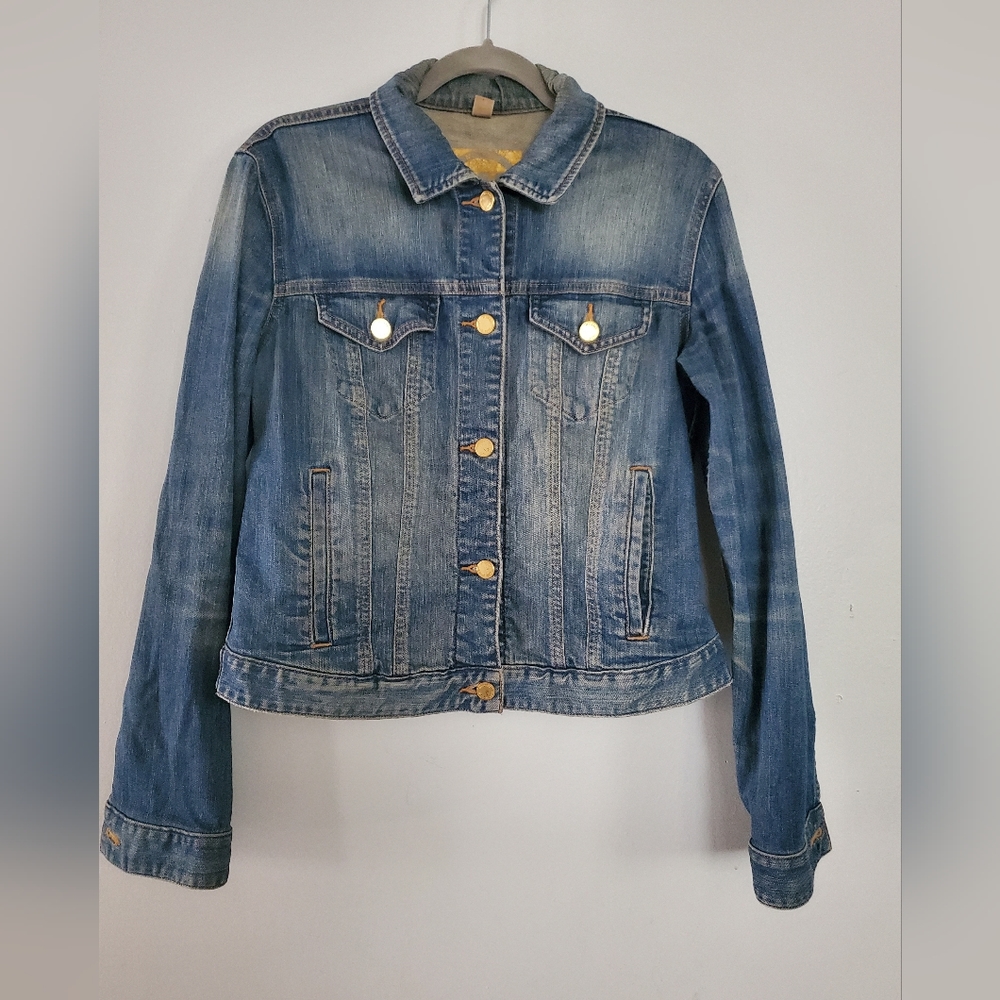 MICHAEL Michael Kors Distressed Jean Jacket M